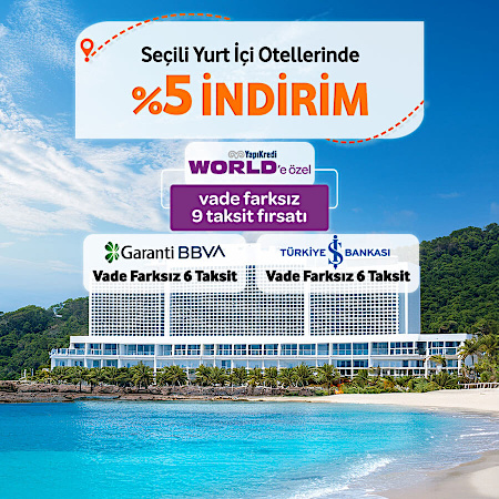 Yurt İçi Otellerde %5 Bahar İndirimi