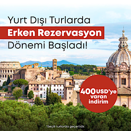 Yurt Dışı Turlarda İndirim!