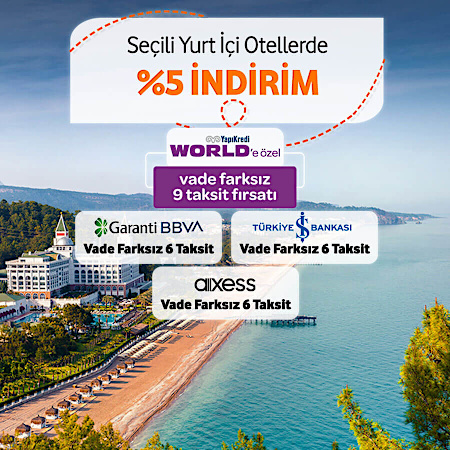 Yurt İçi Otellerde %5 Bahar İndirimi