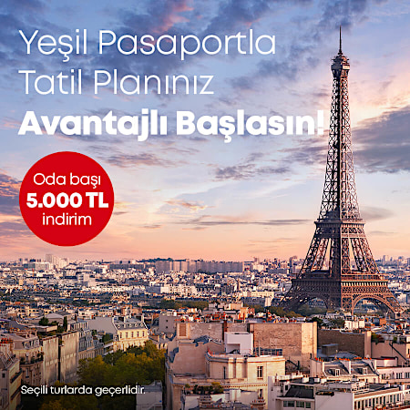 Yeşil Pasaportlulara Özel İndirim Kampanyası