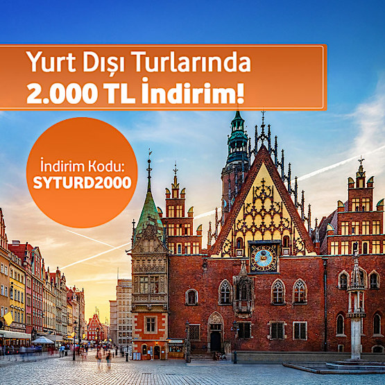 Yurt Dışı Turlarında 2.000 TL'ye varan indirim sağlanacaktır.