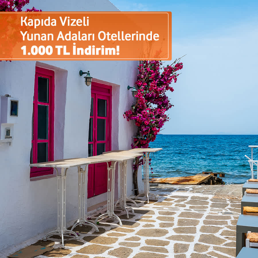 Kapıda Vizeli Yunan Adaları Otellerinde 1.000 TL İndirim Fırsatı!