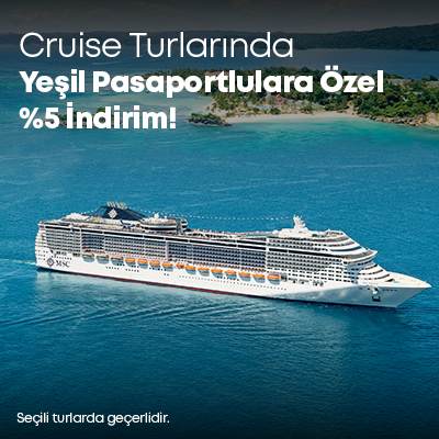 MSC Cruise Yeşil Pasaport Özel %5 İndirim Kampanyası