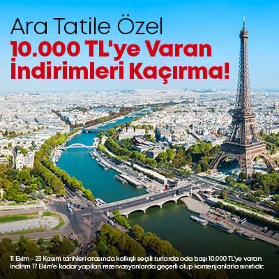29 Ekim & Kasım Ara Tatil İndirim Kampanyası 