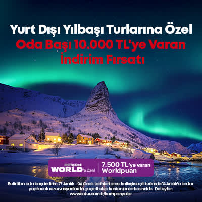 Yurt Dışı Yılbaşı Turlarına Özel 10.000 TL’ye Varan İndirim Fırsatı !