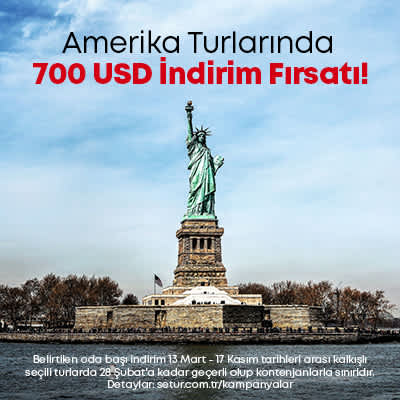 Amerika Turlarında Oda Başı 700 USD İndirim Fırsatı !