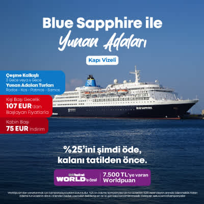 Blue Sapphire ile Yunan Adalarında 75 EUR İndirim Fırsatı !