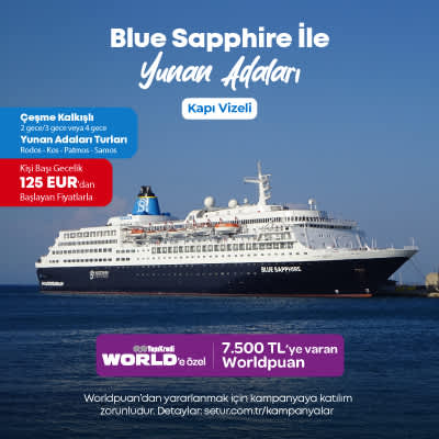 Blue Sapphire ile Yunan Adalarında 50 EUR İndirim Fırsatı !
